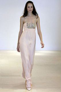 7800 VALENTINO Italy Runway Dress Gown Silk Flowered 10 M #0008W4