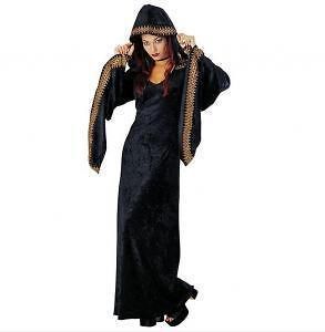 Adult Midnight Priestess Velvet Hooded Robe Womens Halloween Costume 