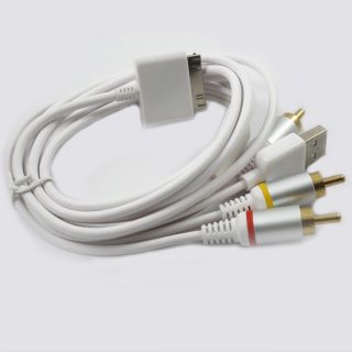 Composite AV Cable USB Charger for Apple Products