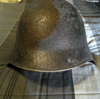 Vintage WWII Swiss Army Helmet with Liner and Chin Strap