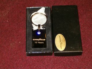Good Year Tire Rubber Co 10 year service award key ring with 