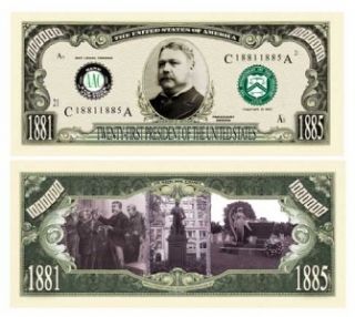Chester A. Arthur Million Dollar Bill (5/$2.50)