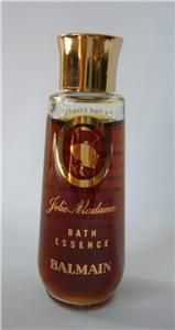 Vtg BALMAIN JOLIE MADAME Bath Essence Perfume Oil 1 oz FULL RARE