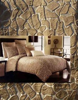 Queen Giraffe Tan Ivory King Duvet Cover Pillowshams 3pc Bedding Set 