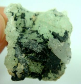 9g Botryoidal Prehnite Crystals w Babingtonite Cluster