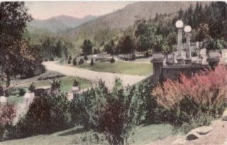 1926 Hand Colored MT Ashland Lithia Park or Postcard