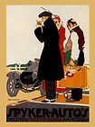 Car Spyker Auto Automobile Amsterdam Netherlands Vintage Poster Repro 