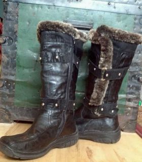WOMENS SZ 8 APRES by LAMO WINTER FASHION BOOTS FAUX FUR LINED MAN MADE 