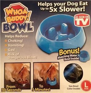   BUDDY BOWL AS SEEN ON TV PLUS MATCHING WATER BOWL AS SEEN ON TV SIZE M