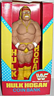   WWF WWE Hulk Hogan Hulkster Wrestling Figure Coin Bank Mint