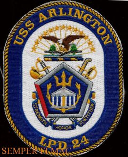 Authentic USS Arlington LPD 24 US Navy Patch WOW