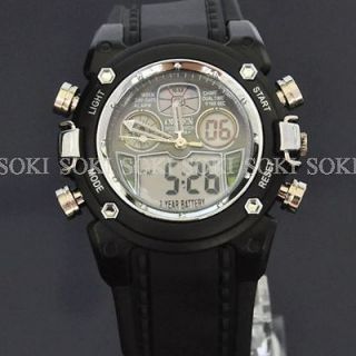   Year Ohsen Mens Day Date ALM STOP CHRO Quartz Digital Wrist Watch 022