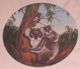 Collectible Plate Australian Koala Bears Sadako Mano