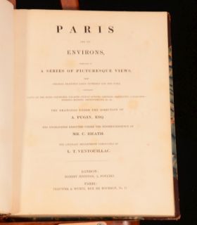 1829 Views of Paris and Its Environs Pugin Heath Ventouillac 