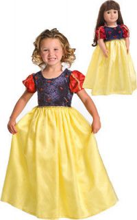 Twin Deluxe Snow White Princess Dresses for Doll & Girl Lg Little 