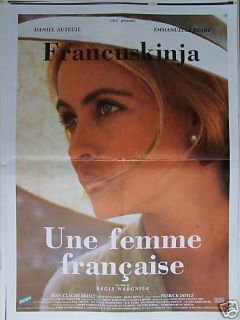 Une Femme Francaise Auteuil Beart Croatian Poster 1995
