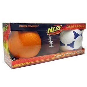 Nerf Balls Mini Sports Pack Basketball Football Soccer