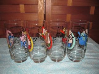 1985 LOT OF FOUR CHIPMUNKS ALVIN/SIMON/THEODORE//CHIPETTES DRINKING 