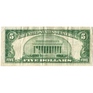 1929 US National Currency Bakersfield, California $5   Type I