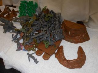 Vintage 1960 s Marx Battle Ground Playset Figures and Accs Take A Look 