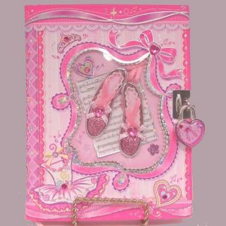 Childrens Lockable Diary Ballerina Design Ballet Diary with Lock 