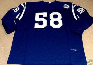 INDIANAPOLIS BALTIMORE COLTS THROWBACK NFL FOOTBALL MENS BLUE JERSEY 