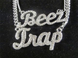 ICED OUT NICKI MINAJ BEEZ IN THE TRAP NECKLACE PINK FRIDAY ROMAN 2 