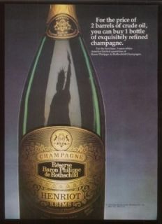 1979 Baron Philippe de Rothschild Champagne Print Ad