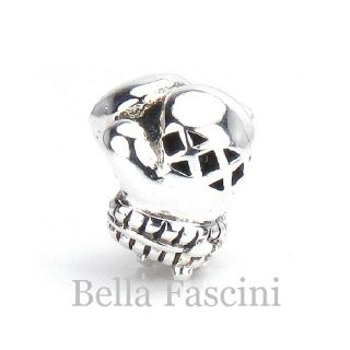   Mittens Sterling Silver Charm for European Bead Bracelets M 175