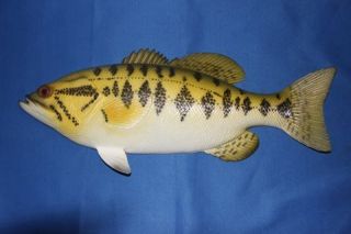 NEW 12 INCH BASS FISH PLAQUE LAKE HOUSE COUNTRY DECOR MAN CAVE DECOR 