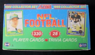   Score Football Factory Set w/ Troy Aikman & Barry Sanders Rookie (330