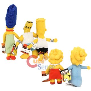 Simpson Family Plush Doll Set Homer Bart Marge Lisa Maggie 2