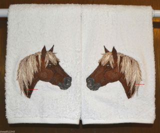 Rocky Mountain Horse Set of Two Bathroom Hand Towels
