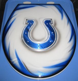  Colts Custom Toilet Seat Cut Metal Airbrushed Bathroom NFL Art