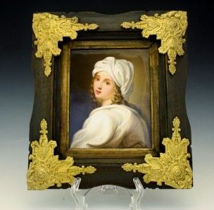 Signed Dated 1850 Old Master KPM Porcelain Plaque Painting on 