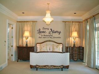 Every Love Story Is Beautiful Home Bedroom Vinyl Wall Decal Lettering 
