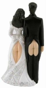 Funnny Sexy Butts Cake Topper Wedding Party Cake Top Bride Groom Gag 