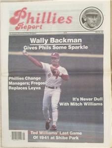 1991 phillies report wally backman