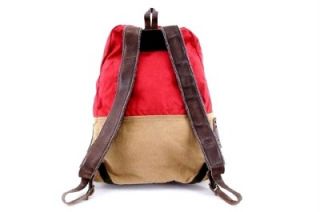 Ralph Lauren Rugby Red Tan Canvas Leather Backpack Bag