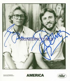 America Band Signed RP Dewey Bunnell and Gerry Beckley