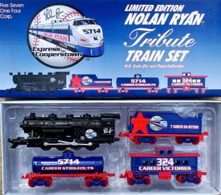 REVELL NOLAN RYAN 5714 COOPERSTOWN EXPRESS Baseball HO 4pc Train Set w 