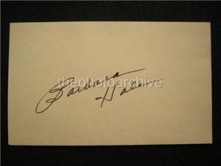 Actress Barbara Hale Original Signed Autographed Index Card 445W