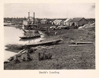   Smith Landing Outpost Hudson Bay Company Port River Boat Dock