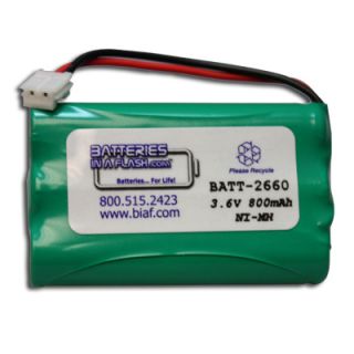 Cordless Phone Battery For BellSouth, Sanik, GE BATT 2660 Ni MH
