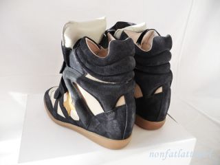 New SS 2013 Isabel Marant Bayley Bekett Bazil Star Black Wedge Sneaker 