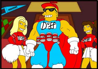 Homer Bart Simpson Movie Duff Beer Bottle Patch Red Winter Beanie 