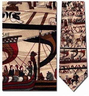 Museum Artifacts Silk Tie Bayeux Tapestry