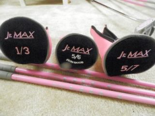 Tour Edge Bazooka Jr Max Girls Golf Clubs Set Pink Bag w/ Stand Junior 