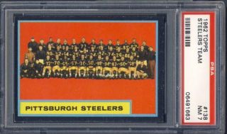 1962 Topps Football Steelers Team #138 PSA 7