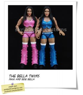 WWE custom Bella Twins Nikki Brie Mattel elite legends bellas